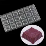 18 Cavity Fluted Square Polycarbonate Chocolate Mould