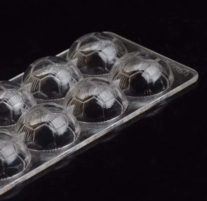 14 Holes Football Shaped Polycarbonate Chocolate Mould