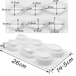 6 Cavity 3D Pebble Stone shape Silicone Mould for Cheesecake/Jelly/Brownie/Soap/Candle