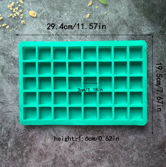 40 Cavity Square shaped grid Silicone Mould