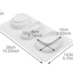 3 Cavity 3D Pebble Stone shape Silicone Mould for Cheesecake/Jelly/Brownie/Soap/Candle