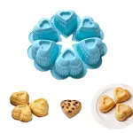 6 in 1 love Heart cup cream cake silicone mould