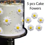 5 pcs Non Edible Resin flower cake topper set