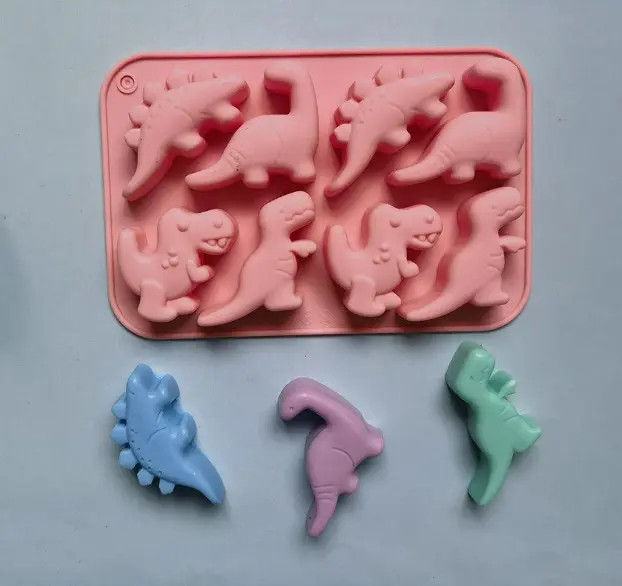6 Cavity large Dinosaur silicone mould