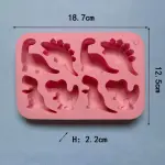 6 Cavity large Dinosaur silicone mould