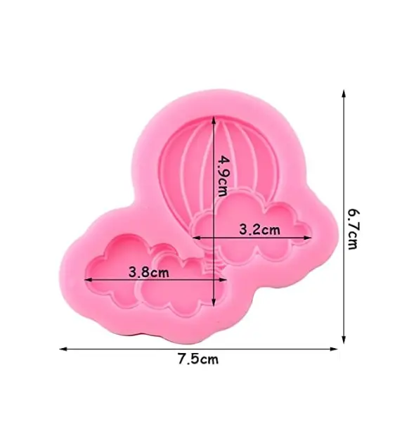 Hot Air Balloon with clouds Silicone mould style 2