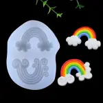 2 Cavity 3D Cloud rainbow Silicone mould