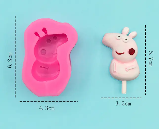 1 Cavity Peppa Pig cartoon silicone mould style 5