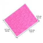 Heart Shaped Alphabet Upper case Silicone Mould Style