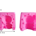 3D Cute Teddy Bear Holding heart silicone mould