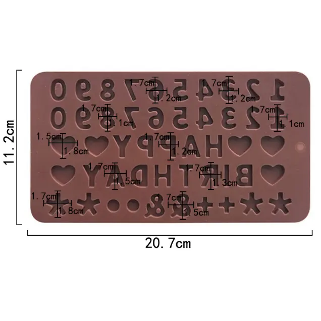 Alphabet silicone mould style 2