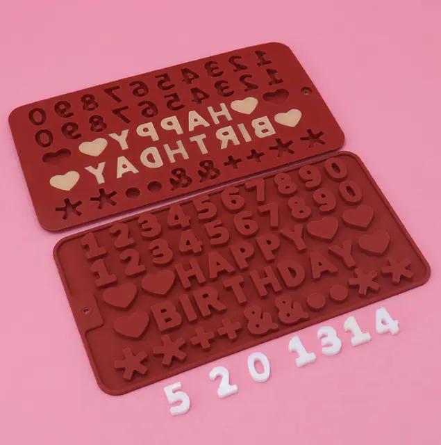 Alphabet silicone mould style 2