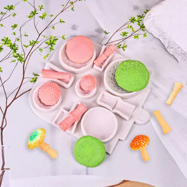 3D realistic Mushroom theme Silicone Mould