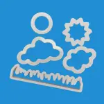 5 Pcs Sun Grass Cloud Fondant Cookie Cutter set