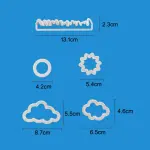 5 Pcs Sun Grass Cloud Fondant Cookie Cutter set