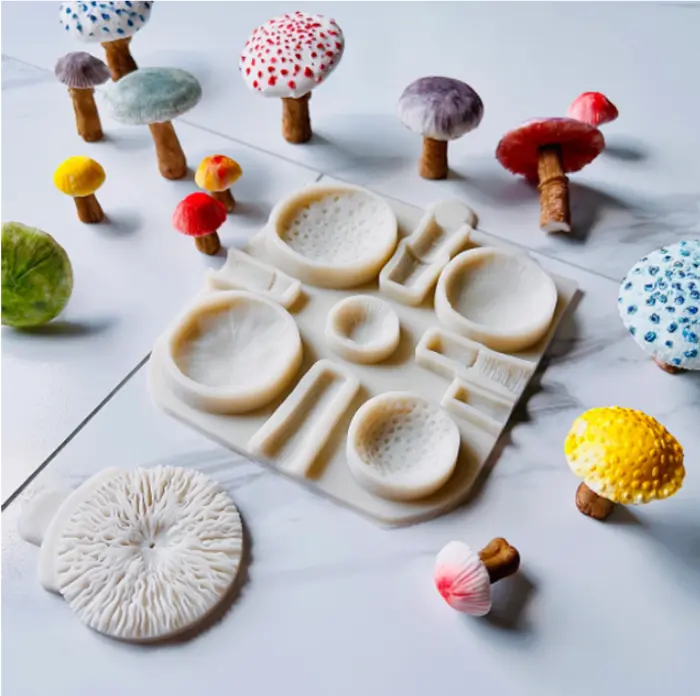 3D realistic Mushroom theme Silicone Mould