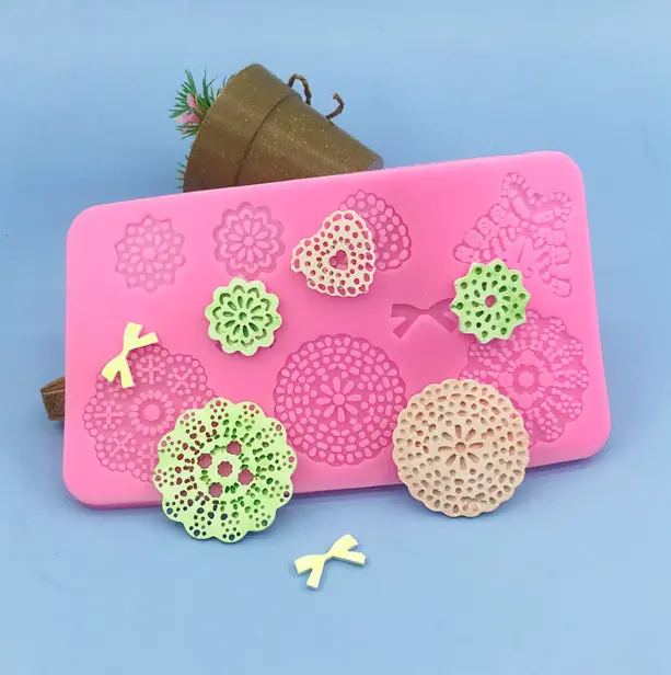 Bow Butterfly Mandal Silicone Lace Mat