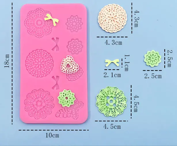 Bow Butterfly Mandal Silicone Lace Mat