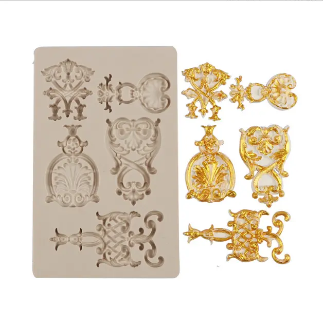 Baroque Style Medallion silicone Mould