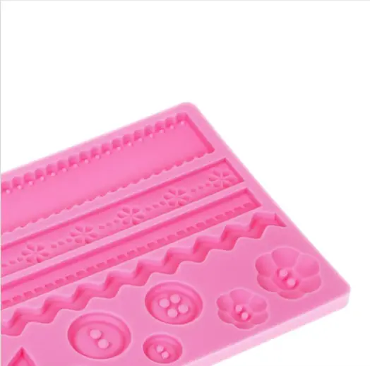 Bow Ribbon button Border theme Silicone Mould