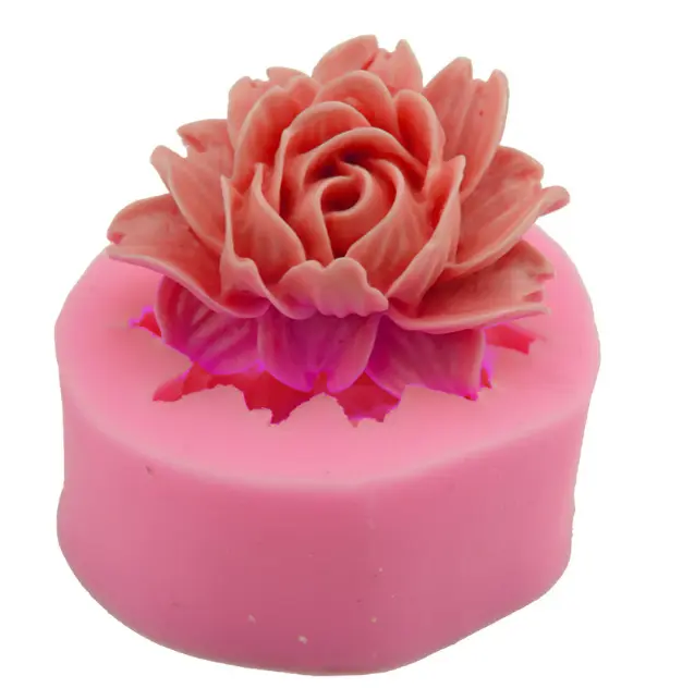 3D Peony flower silicone mould Style 2