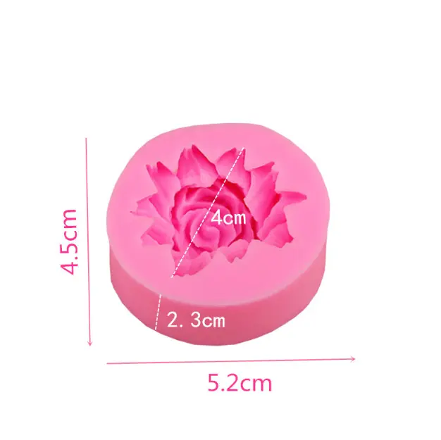 3D Peony flower silicone mould Style 2