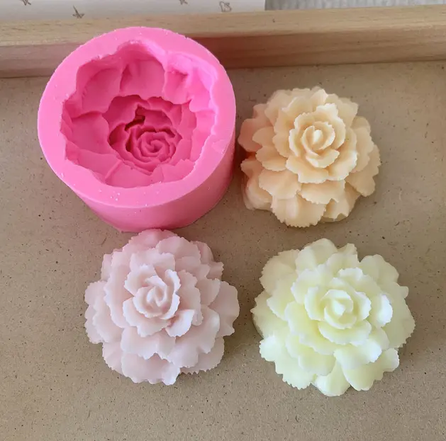 3D Peony Flower silicone mould style 3