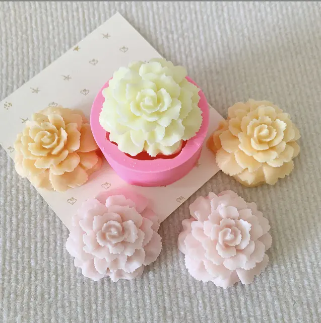 3D Peony Flower silicone mould style 3