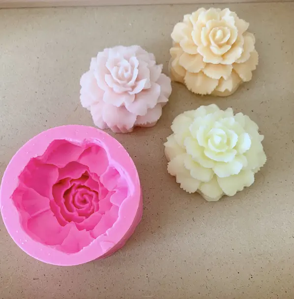3D Peony Flower silicone mould style 3