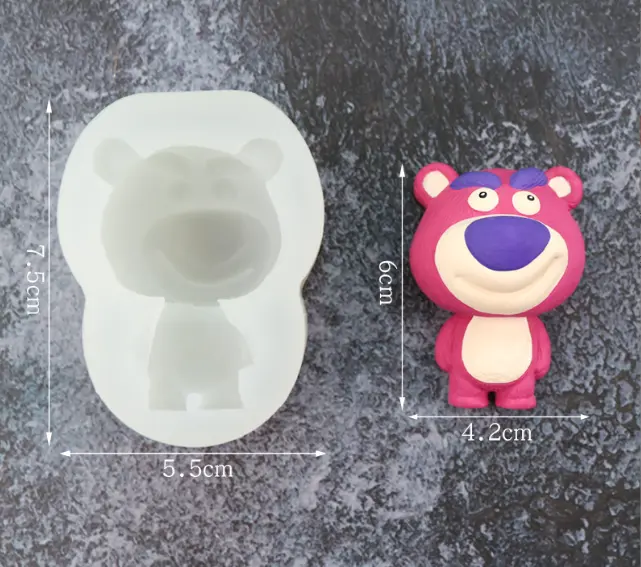 3D Toy Story Lotso Huggin Bear cartoon silicone mould