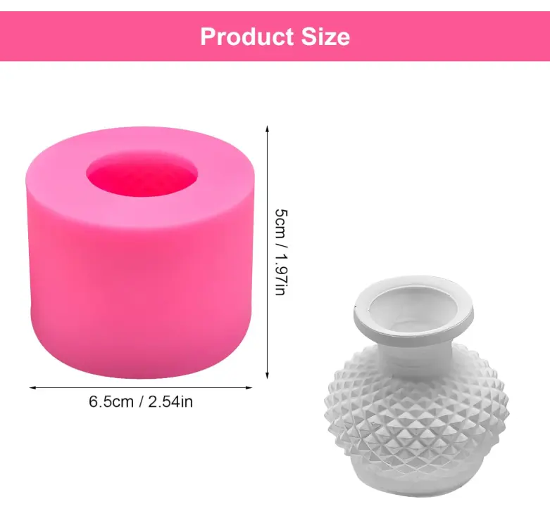 3D Flower pot Vase Silicone Mould