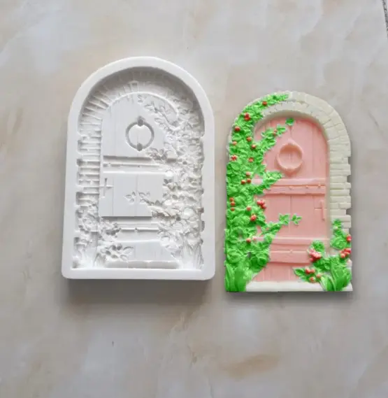 Large detailed Floral Door theme silicone mould