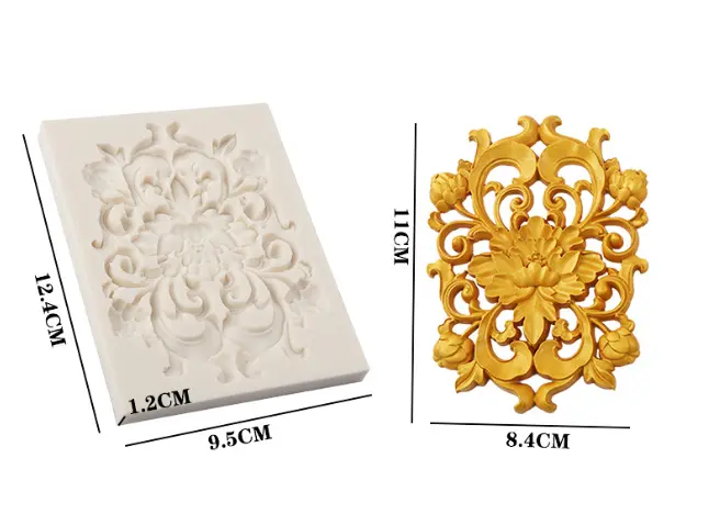 Baroque Vintage Brooch Medallion silicone Mould