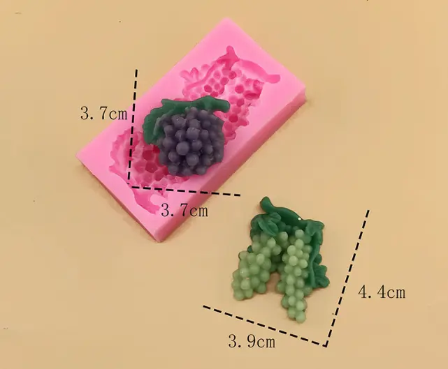 2 Cavity Grapes fruit Silicone mould