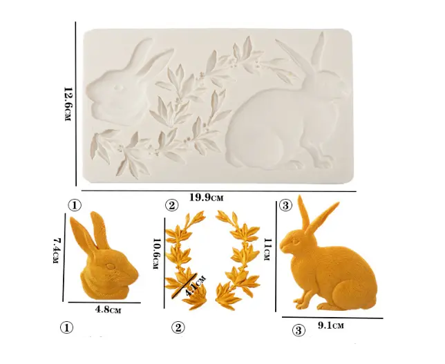 Bunny Rabbit Easter theme Silicone Mould