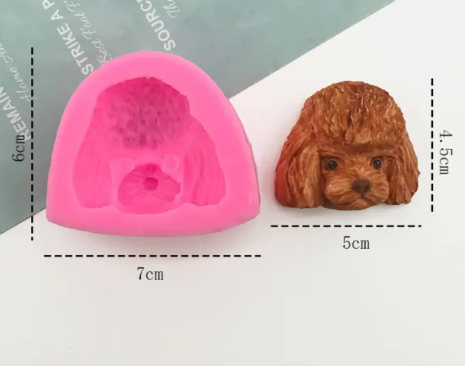 3D Dog face animal silicone mould