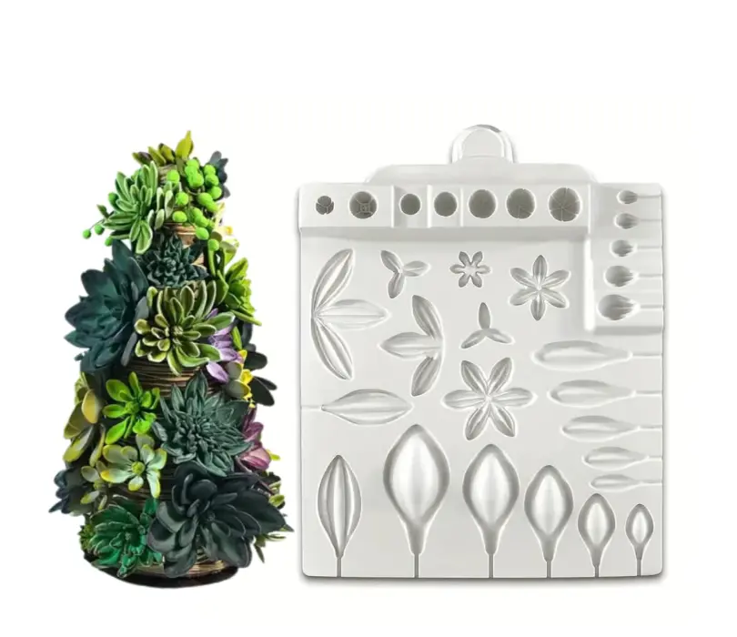 31 Cavity Succulents Flower,Petal,Leaf Silicon mould