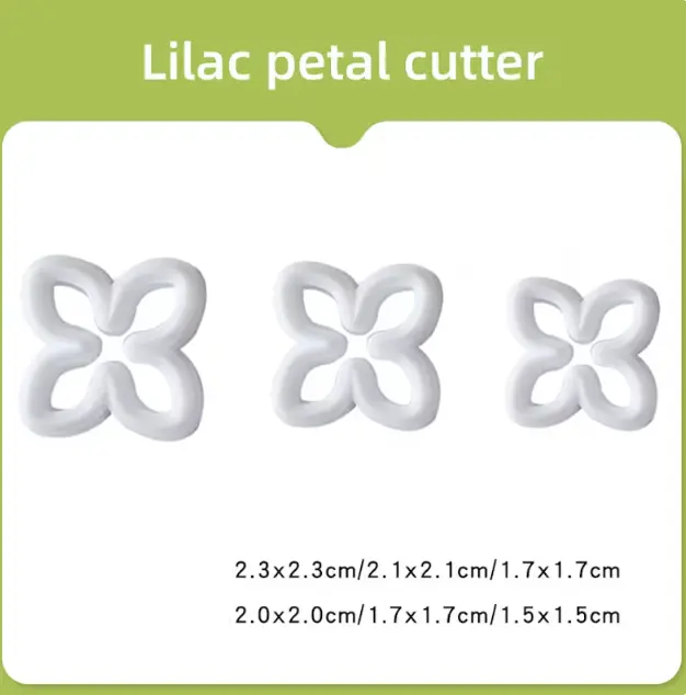 7 Pcs Lilac Flower Silicone Molds + Plastic Mould set
