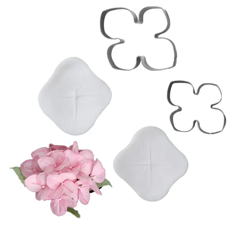 4 pcs Flower Cutters Set Hydrangea veiner mould set