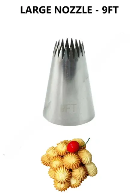 Large Pastry Piping Tip No. - 9FT