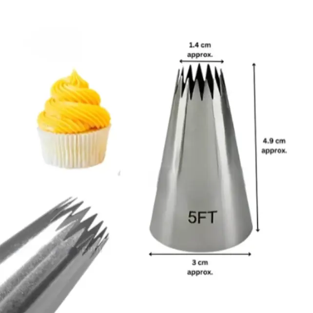 Large Pastry Piping Tip No. - 5FT