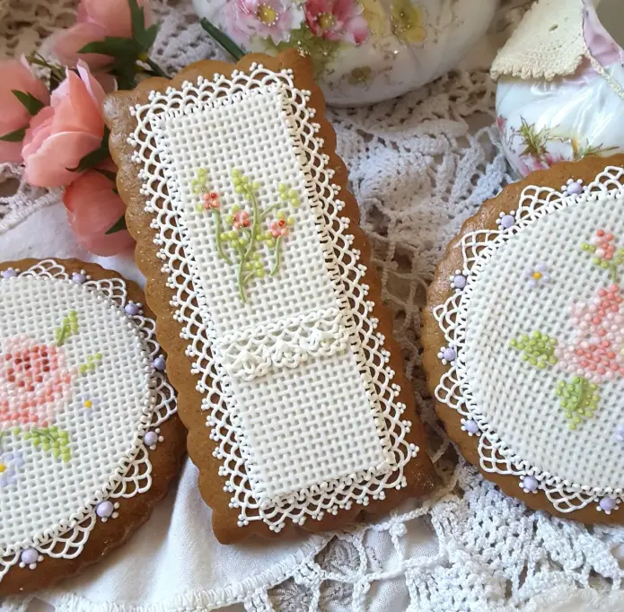 Cross Stitch texture mat silicone Mould