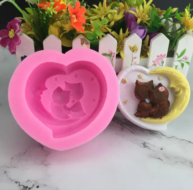 3D Owl Lover silicone mould