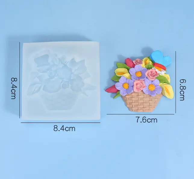 Flower basket Silicon mould