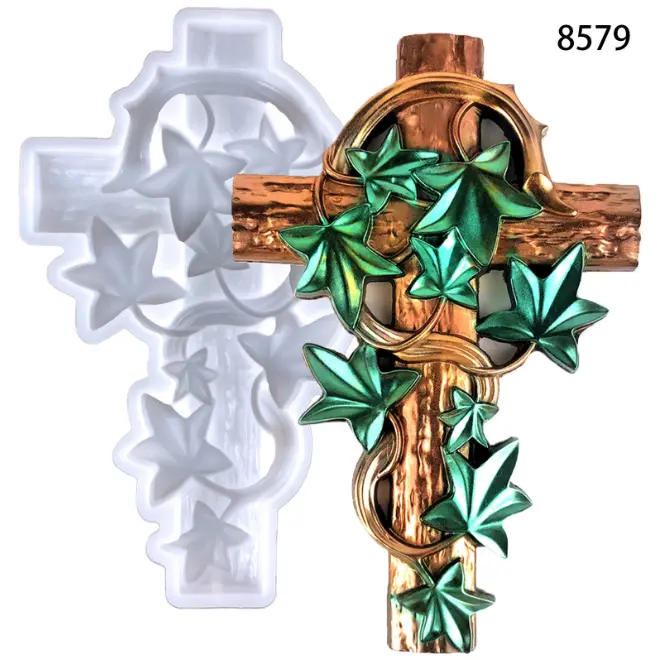 Large Detailed Christian Cross Silicone Mould