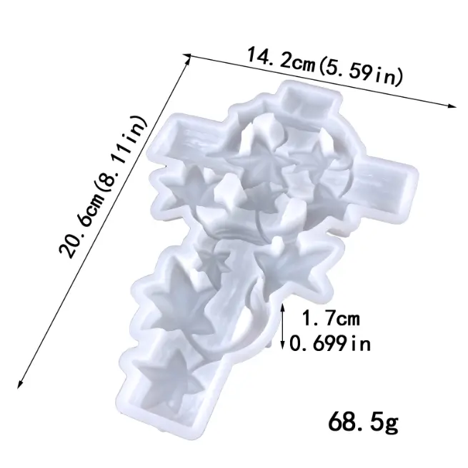 Large Detailed Christian Cross Silicone Mould