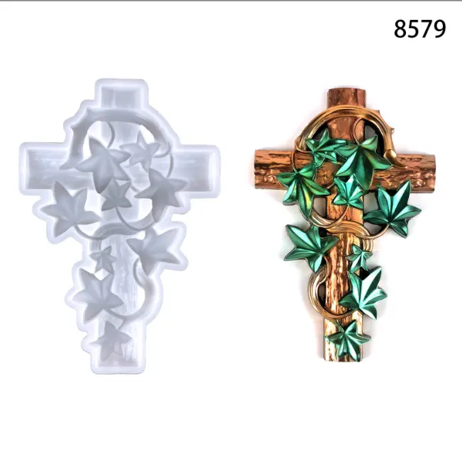 Large Detailed Christian Cross Silicone Mould