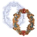 Large Detailed Vintage Frame silicone mould style 2