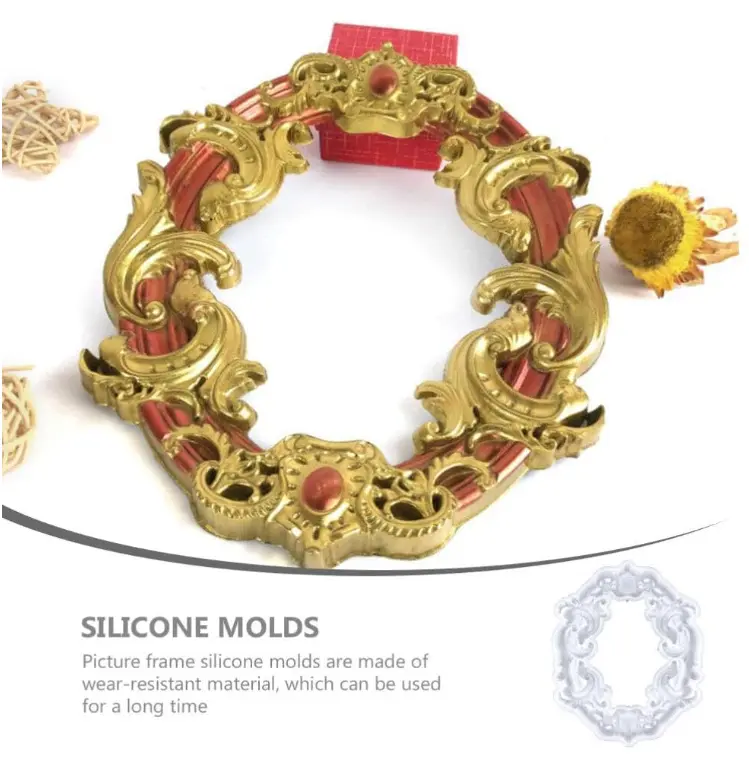 Large Detailed Vintage Frame silicone mould style 2