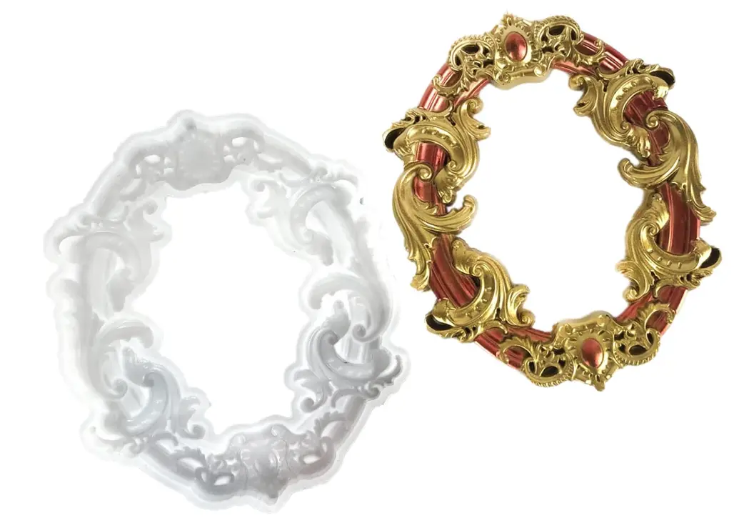 Large Detailed Vintage Frame silicone mould style 2